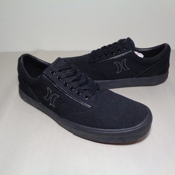 Hurley Size 11 M ARLO LACE Black Canvas Sneakers New Men's Shoes - Picture 1 of 13